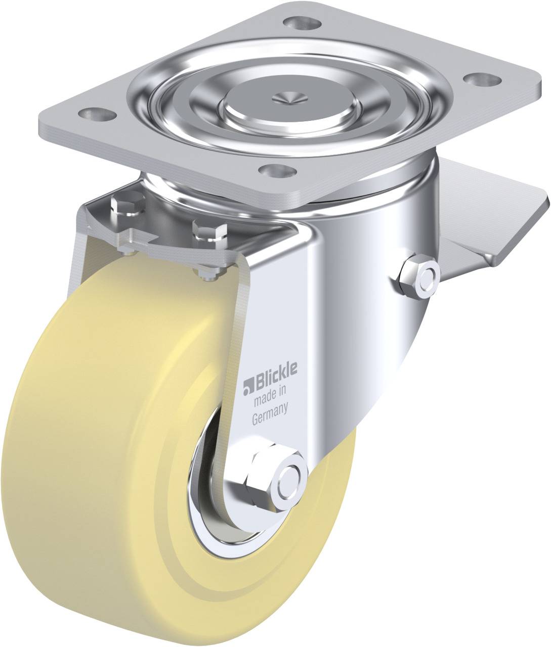 Blickle 635730 LH-GSPO 125K-ST Lenkrolle mit Feststeller Rad-Durchmesser: 125mm Tragfähigkeit (max.): 900kg 1St.