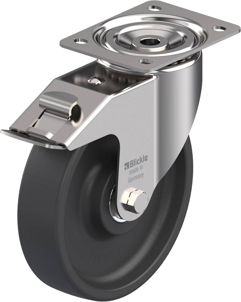 Blickle 754743 LIX-POHI 200HXK-FI Lenkrolle mit Feststeller Rad-Durchmesser: 200mm Tragfähigkeit (max.): 350kg 1St.