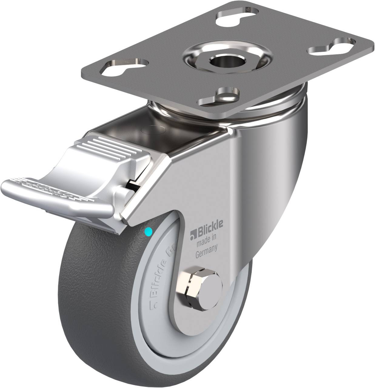 Blickle 760881 LKPXA-PATH 80KFD-FI Lenkrolle mit Feststeller Rad-Durchmesser: 80mm Tragfähigkeit (max.): 120kg 1St.