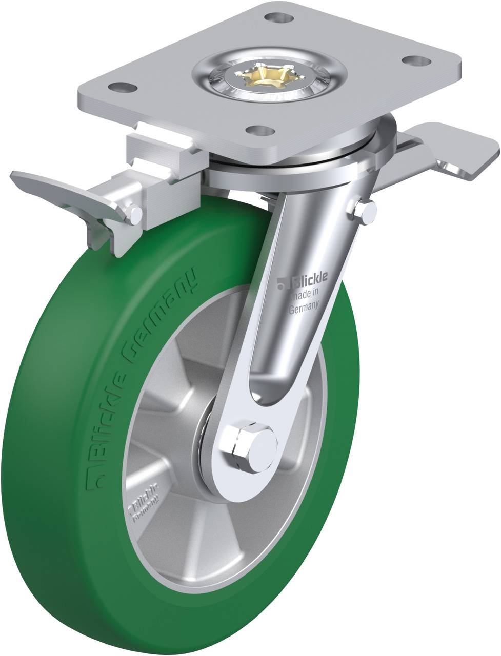 Blickle 742974 LO-ALST 200K-ST-RI4 Lenkrolle mit Feststeller Rad-Durchmesser: 200mm Tragfähigkeit (max.): 750kg 1St.