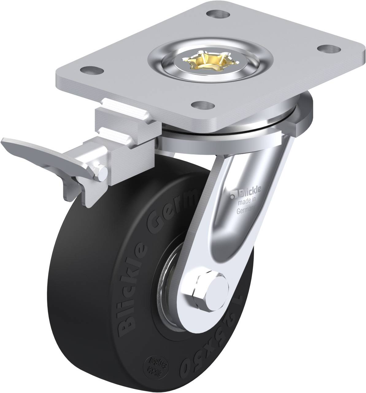 Blickle 852102 LO-SE 125K-RI4 Lenkrolle mit Feststeller Rad-Durchmesser: 125mm Tragfähigkeit (max.): 320kg 1St.