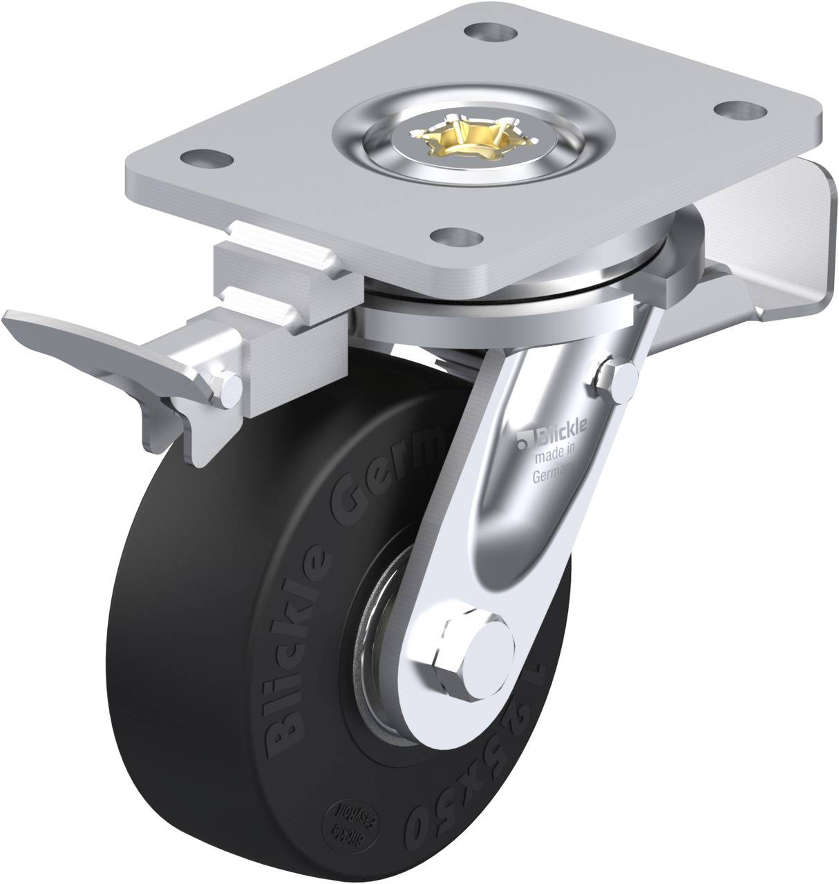 Blickle 852100 LO-SE 125K-ST-RI4 Lenkrolle mit Feststeller Rad-Durchmesser: 125mm Tragfähigkeit (max.): 320kg 1St.