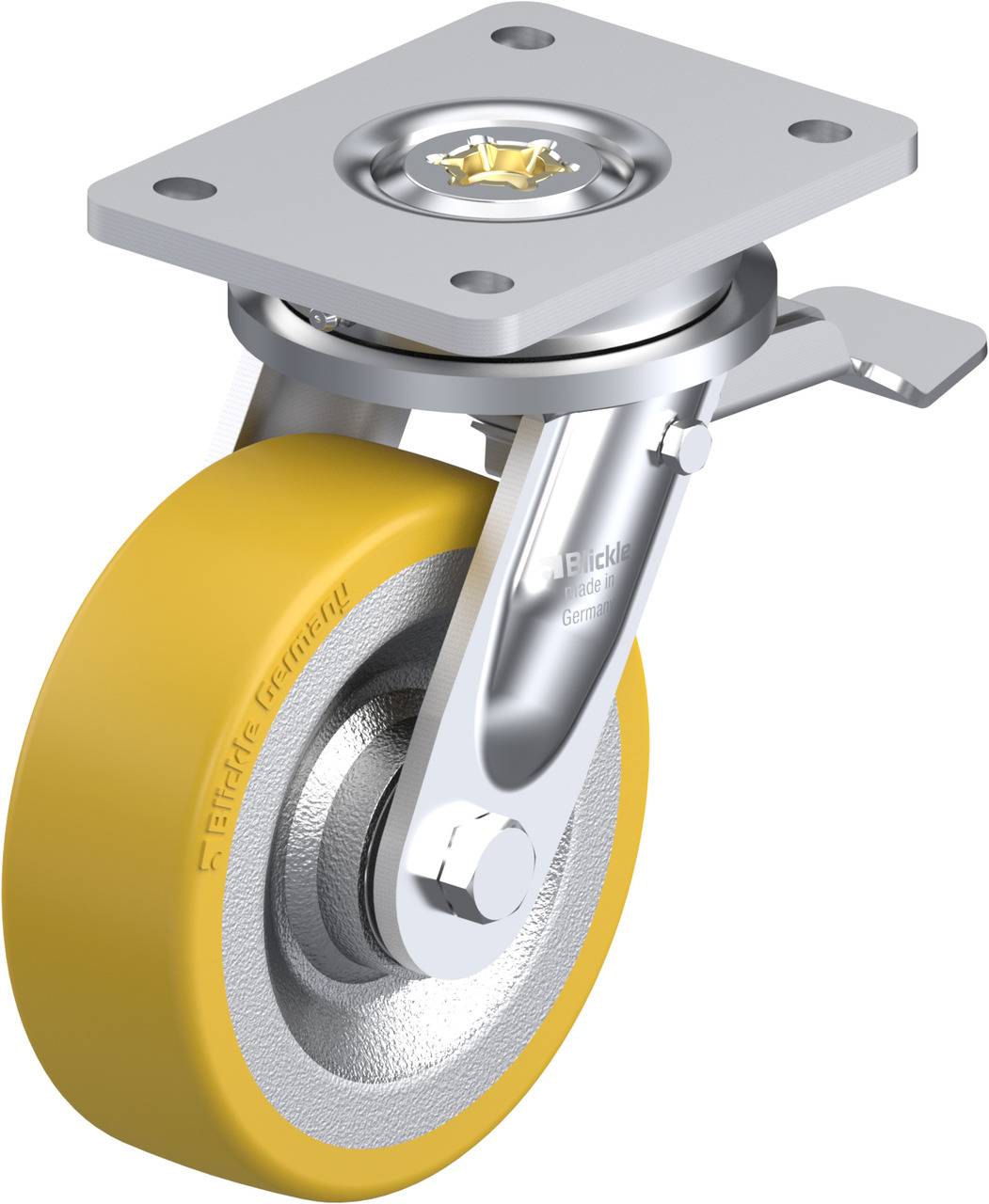 Blickle 231852 LO-SETH 150K-ST Lenkrolle mit Feststeller Rad-Durchmesser: 150mm Tragfähigkeit (max.): 650kg 1St.