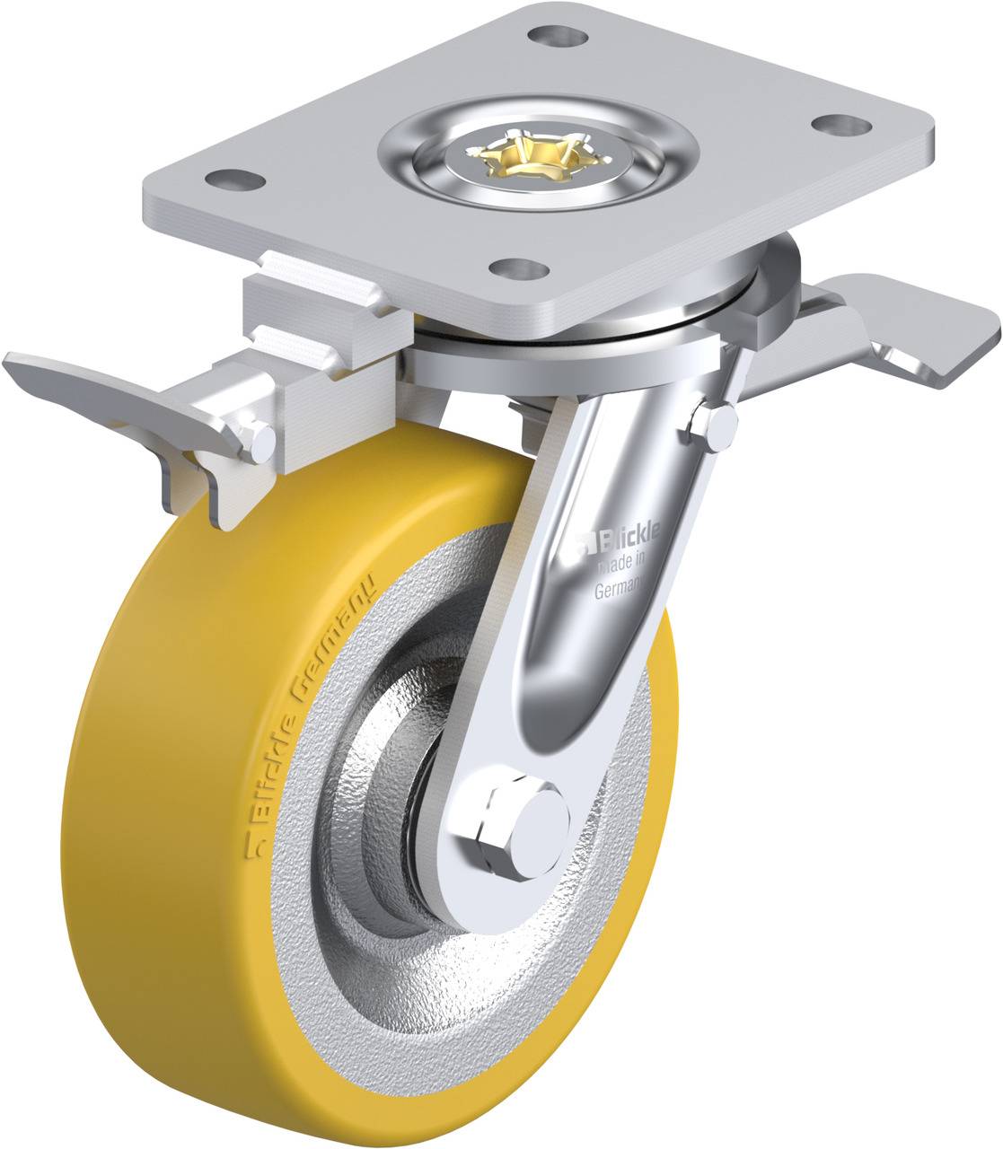 Blickle 852561 LO-SETH 150K-ST-RI4 Lenkrolle mit Feststeller Rad-Durchmesser: 150mm Tragfähigkeit (max.): 650kg 1St.