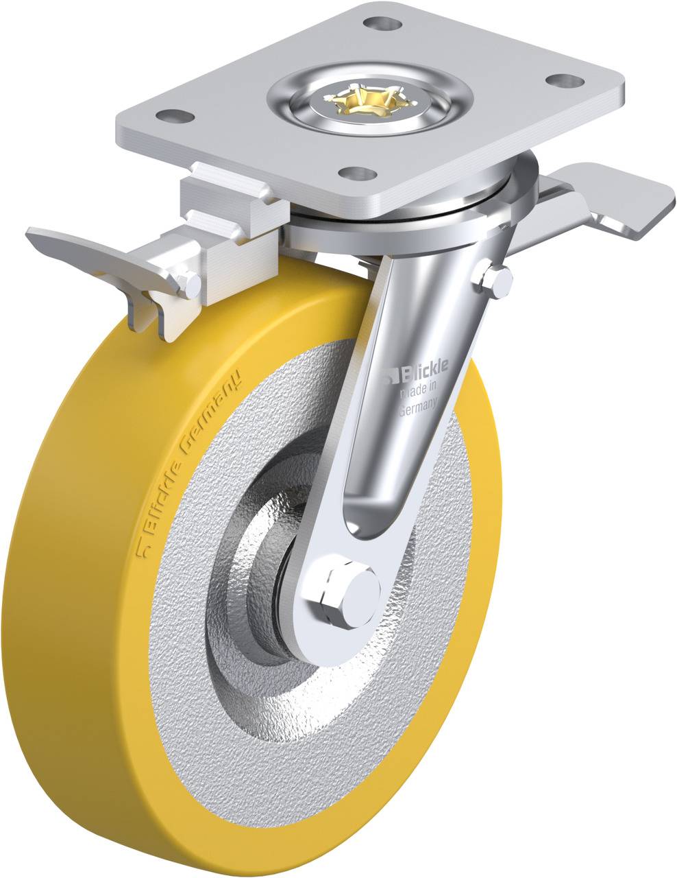 Blickle 740329 LO-SETH 200K-ST-RI4 Lenkrolle mit Feststeller Rad-Durchmesser: 200mm Tragfähigkeit (max.): 1000kg 1St.