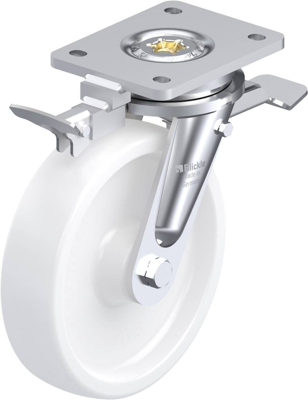 Blickle 853003 LO-SPO 201G-ST-RI4 Lenkrolle mit Feststeller Rad-Durchmesser: 200mm Tragfähigkeit (max.): 1000kg 1St.