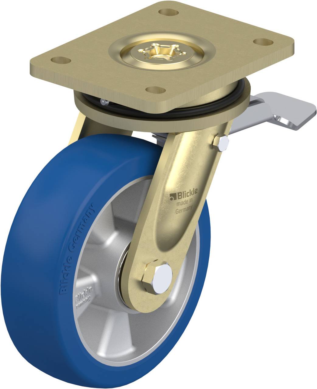 Blickle 742748 LS-ALBS 160K-ST Lenkrolle mit Feststeller Rad-Durchmesser: 160mm Tragfähigkeit (max.): 580kg 1St.