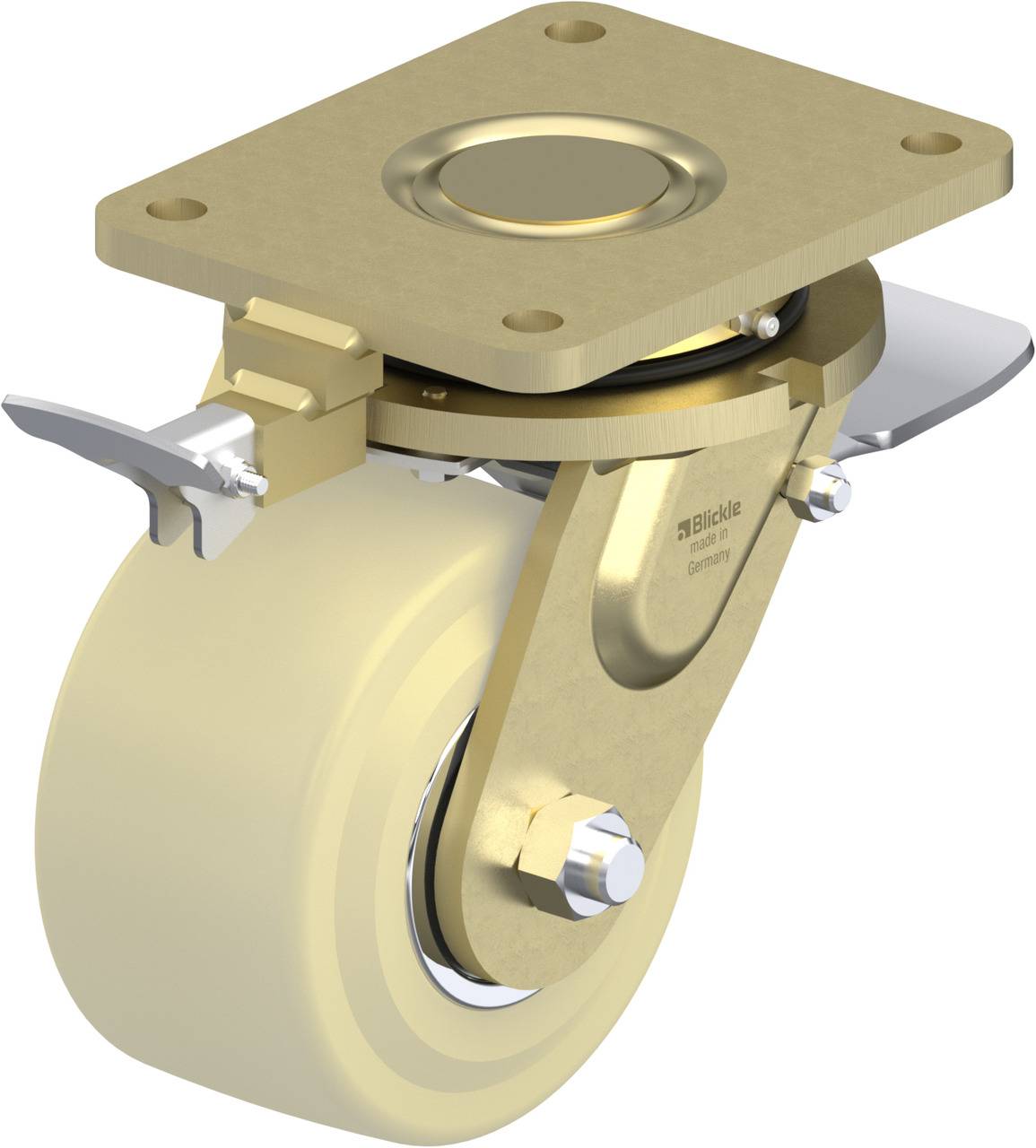 Blickle 701342 LS-GSPO 152K-35-ST-RI4 Lenkrolle mit Feststeller Rad-Durchmesser: 150mm Tragfähigkeit (max.): 3000kg 1St.