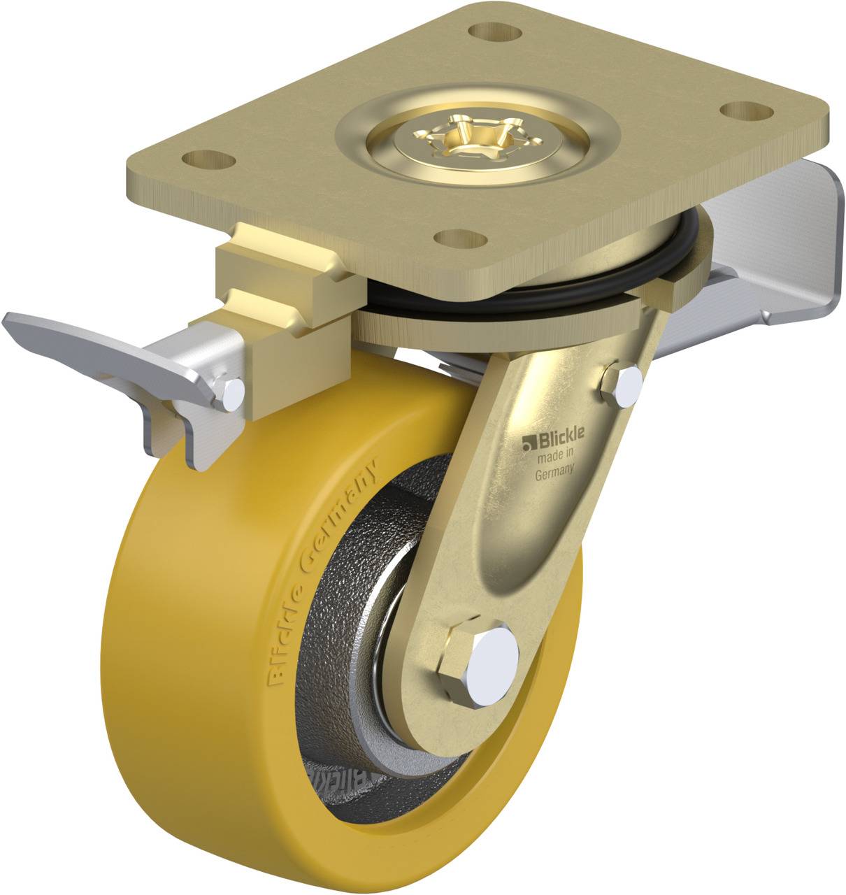 Blickle 743740 LS-GTH 127K-ST-RI4 Lenkrolle mit Feststeller Rad-Durchmesser: 125mm Tragfähigkeit (max.): 700kg 1St.