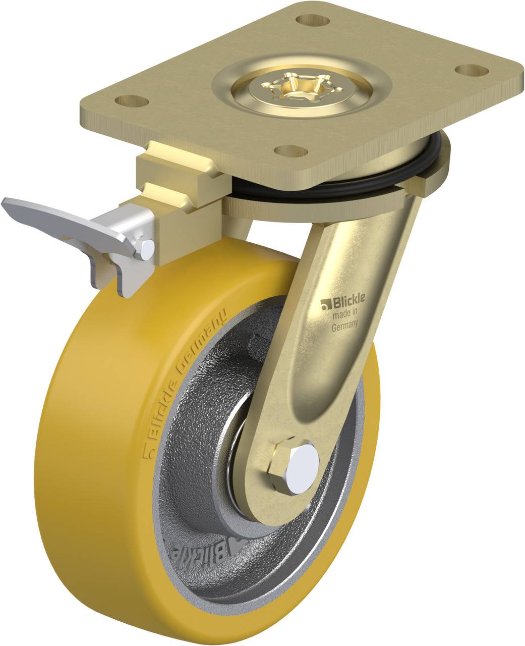 Blickle 650663 LS-GTH 150K-RI4 Lenkrolle mit Feststeller Rad-Durchmesser: 150mm Tragfähigkeit (max.): 800kg 1St.