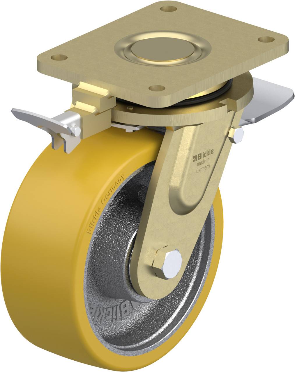 Blickle 375154 LS-GTH 202K-ST-RI4 Lenkrolle mit Feststeller Rad-Durchmesser: 200mm Tragfähigkeit (max.): 1600kg 1St.