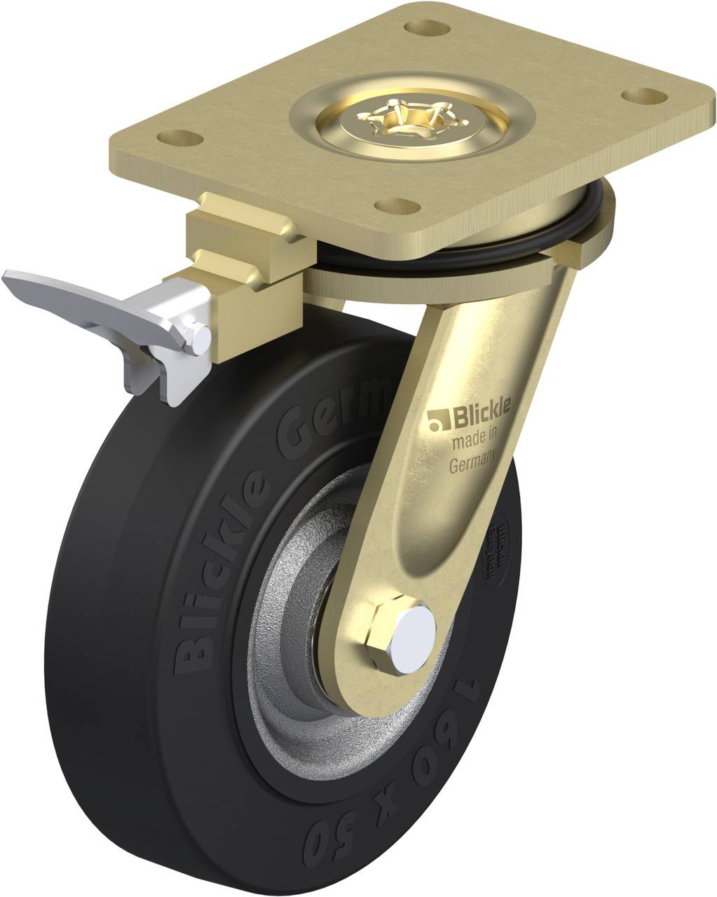 Blickle 719526 LS-SE 160K-RI4 Lenkrolle mit Feststeller Rad-Durchmesser: 160mm Tragfähigkeit (max.): 450kg 1St.