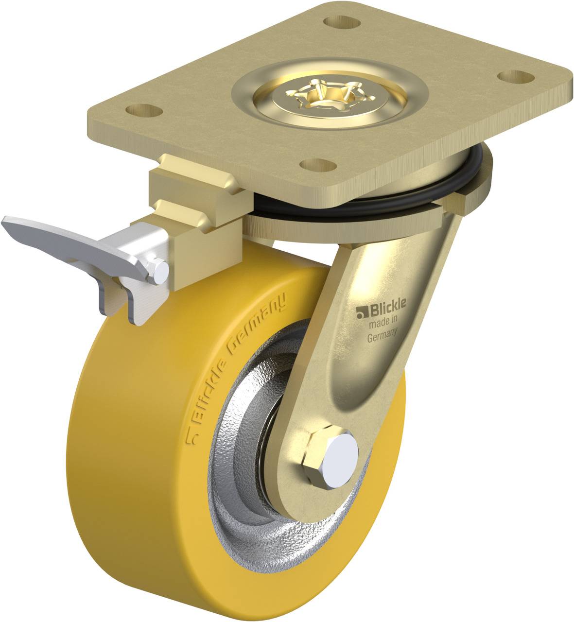 Blickle 712950 LS-SETH 125K-RI4 Lenkrolle mit Feststeller Rad-Durchmesser: 125mm Tragfähigkeit (max.): 500kg 1St.