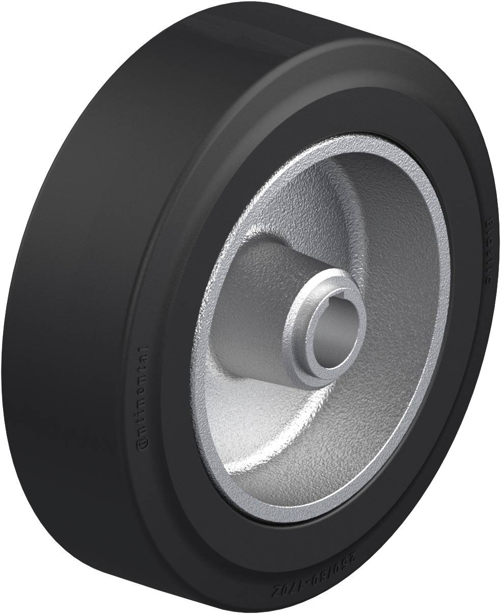 Industriewehl mit schwarzem Gummibelag und silbernem Zentrum.