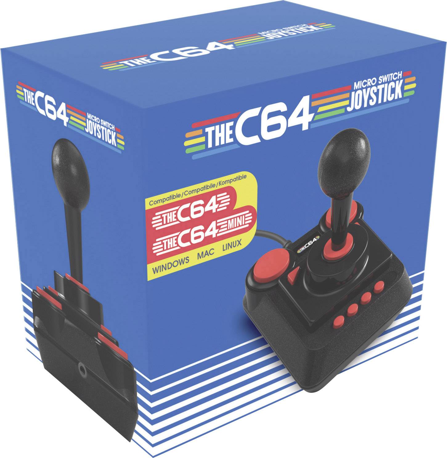 Retro Games The C64 Joystick Joystick Schwarz, Rot