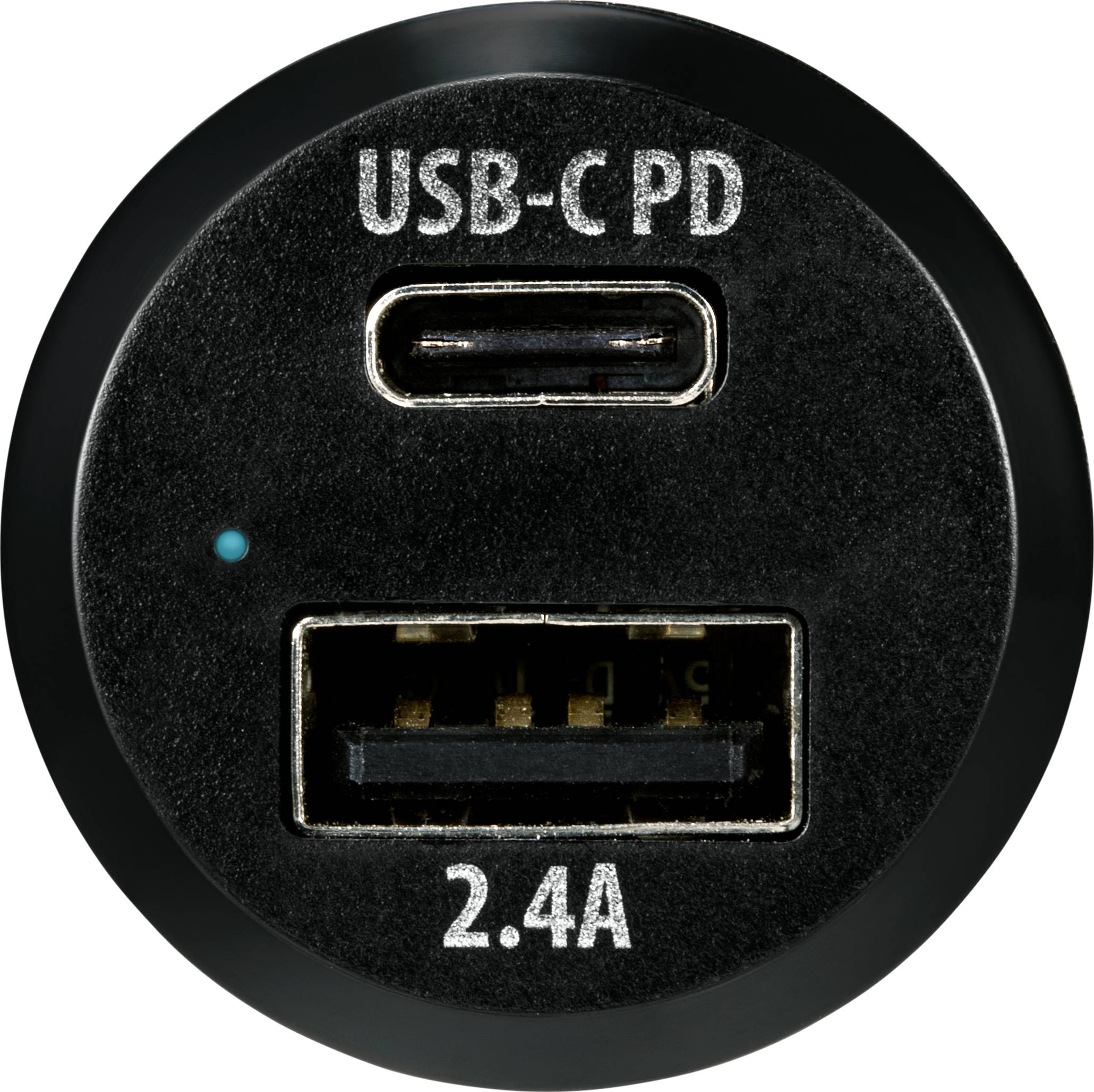 VOLTCRAFT VC-30CC-PD USB Ladegerät 30W 1x USB-A, 1x USB-C® USB PD Schwarz KFZ USB Power Delivery (USB-PD)
