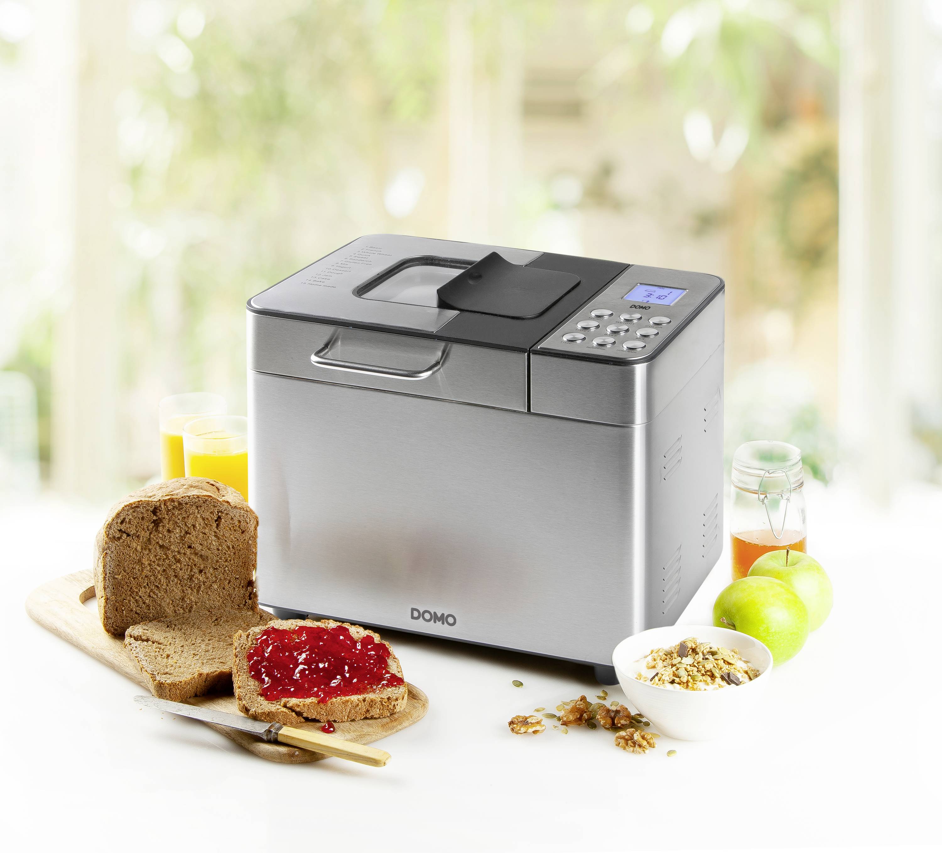 DOMO B3971 Brotbackautomat 1kg Schwarz, Silber (matt)