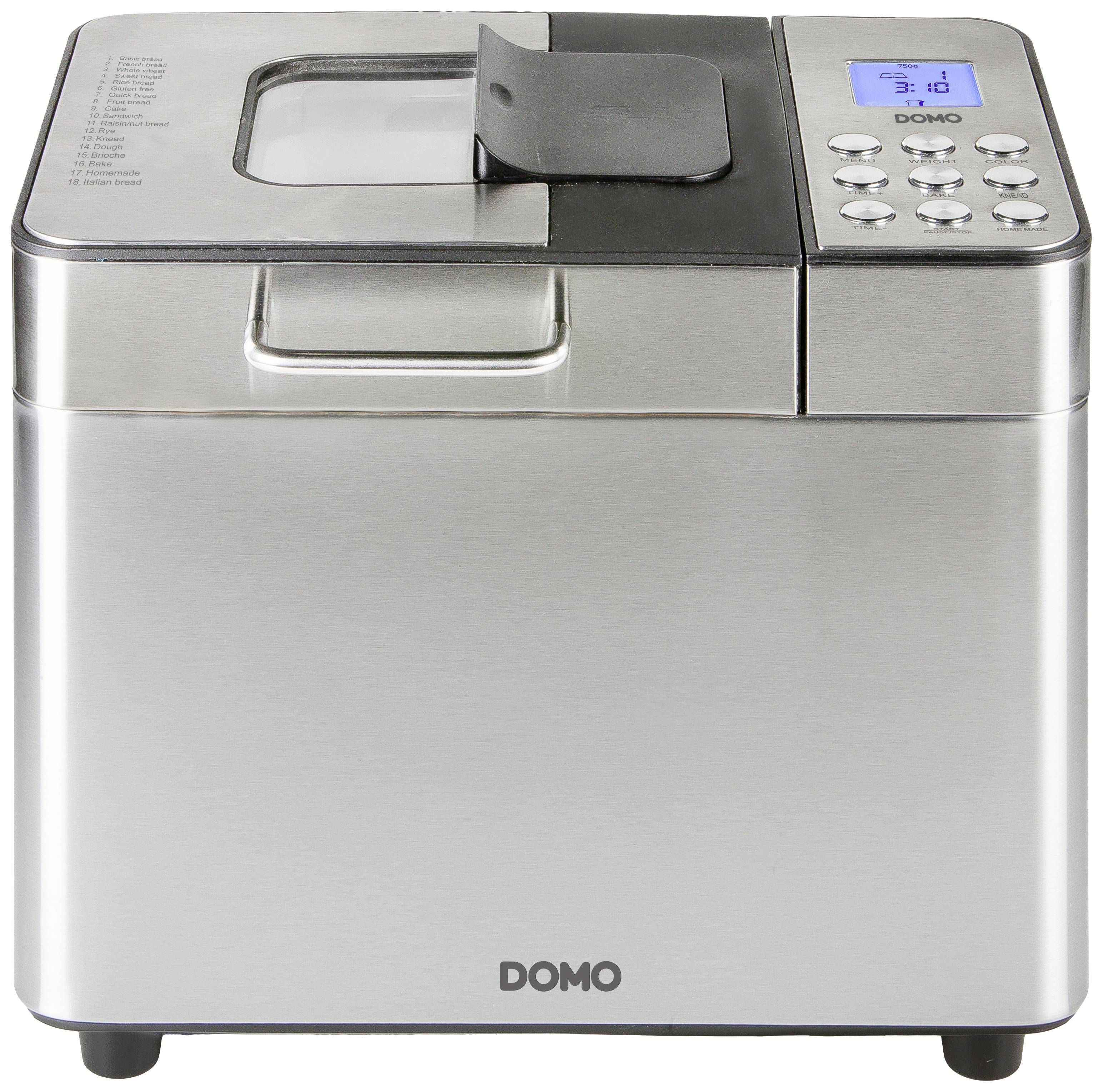 DOMO B3971 Brotbackautomat 1kg Schwarz, Silber (matt)