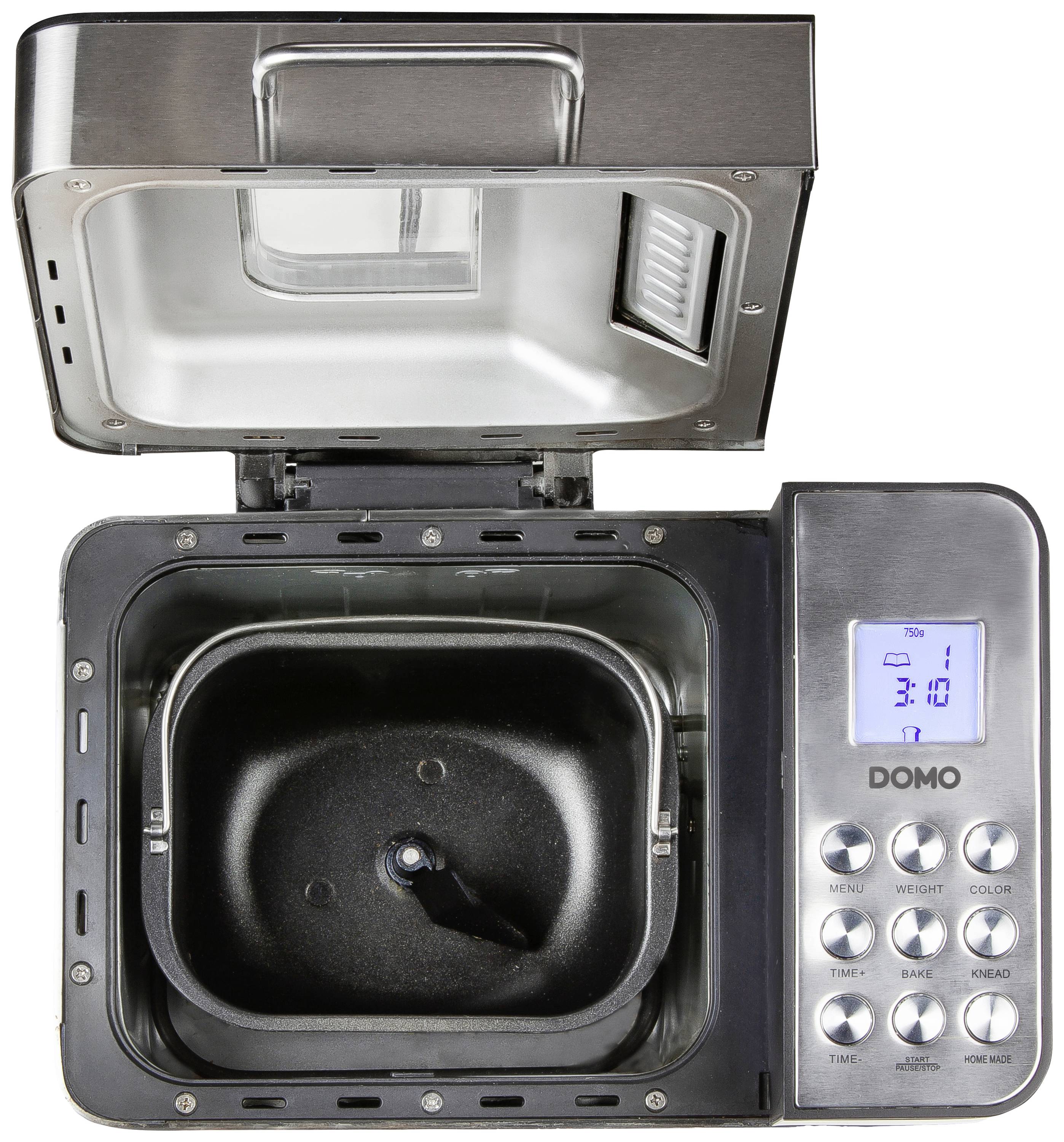 DOMO B3971 Brotbackautomat 1kg Schwarz, Silber (matt)