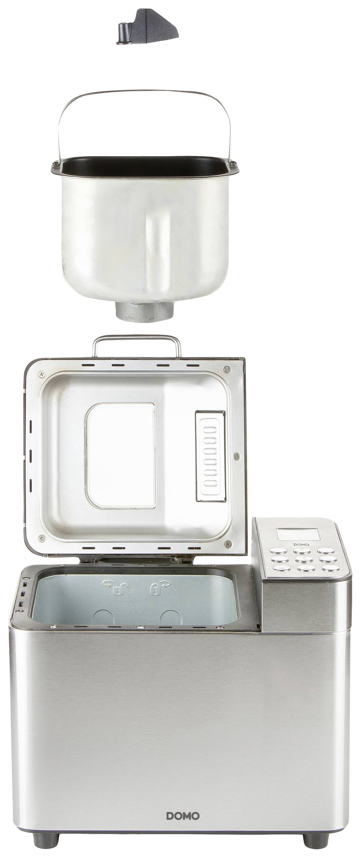 DOMO B3971 Brotbackautomat 1kg Schwarz, Silber (matt)