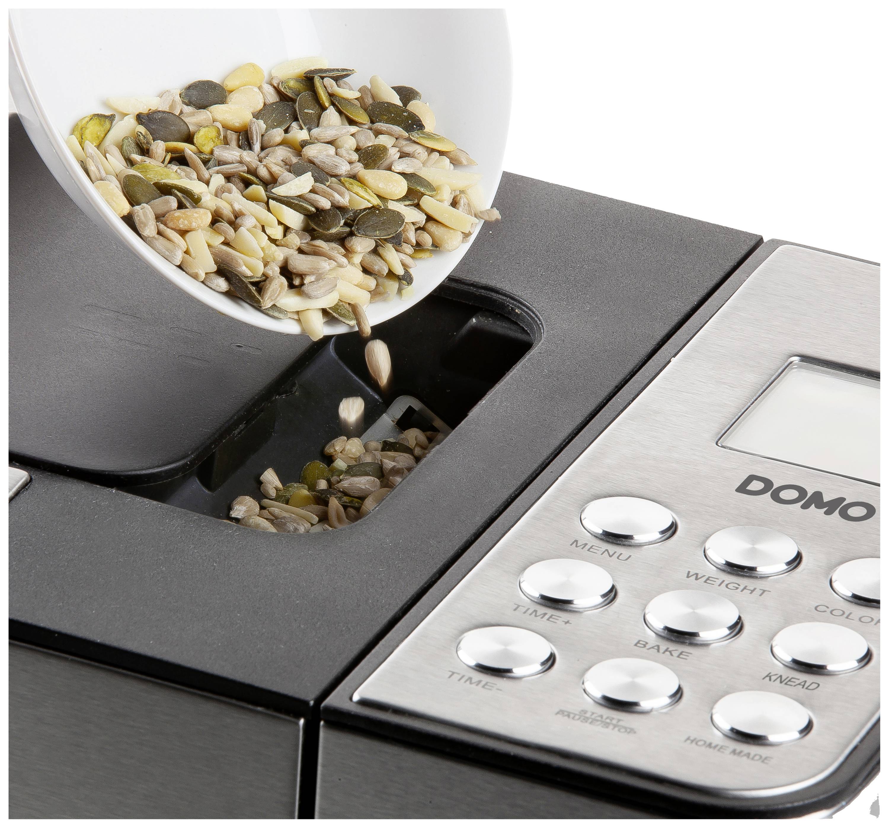 DOMO B3971 Brotbackautomat 1kg Schwarz, Silber (matt)