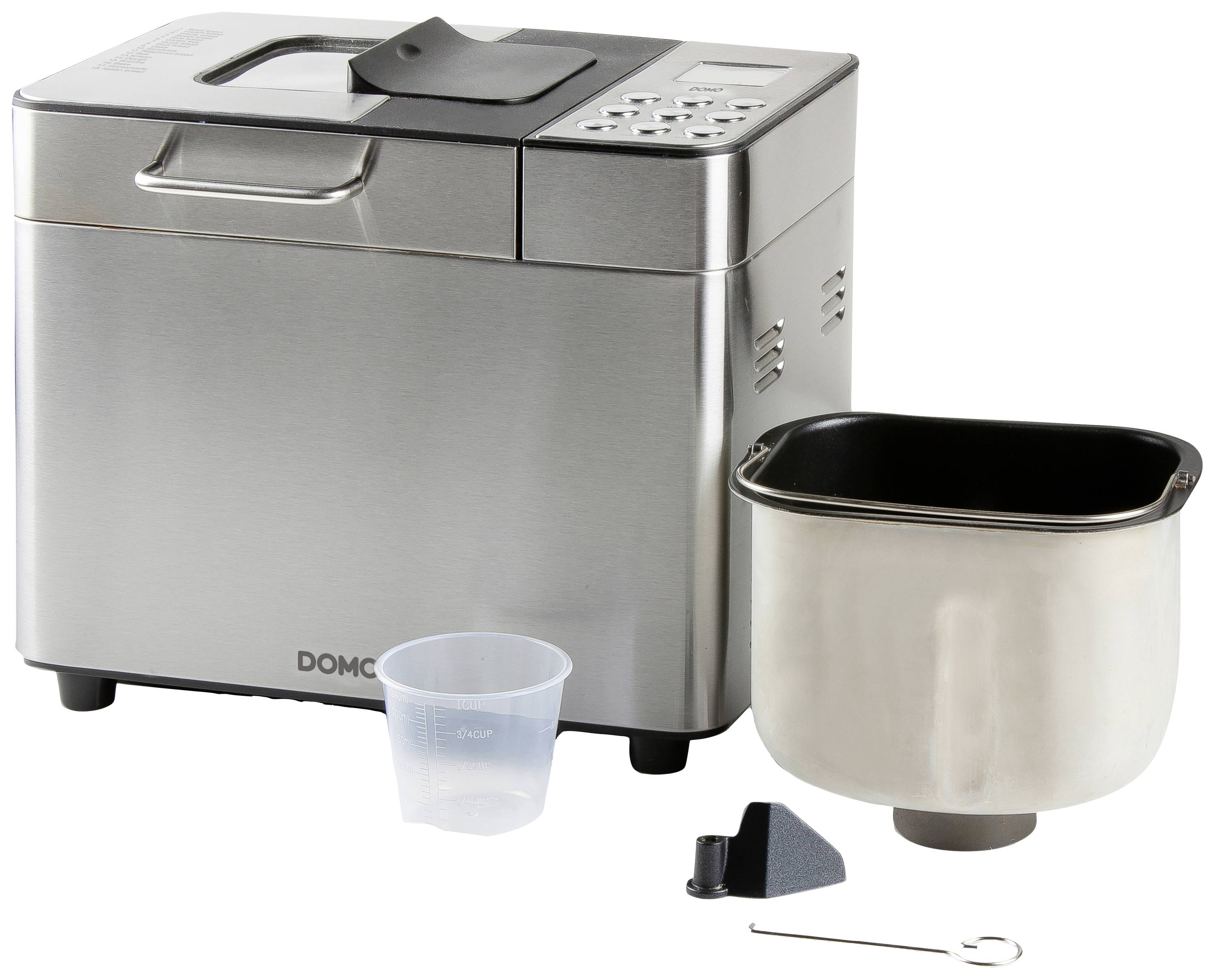 DOMO B3971 Brotbackautomat 1kg Schwarz, Silber (matt)