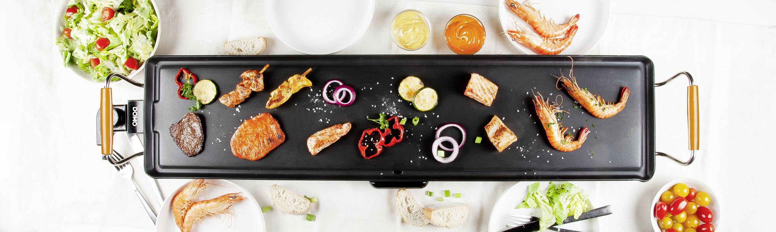 DOMO DO8306TP Elektro Teppan Yaki Tischgrill Schwarz