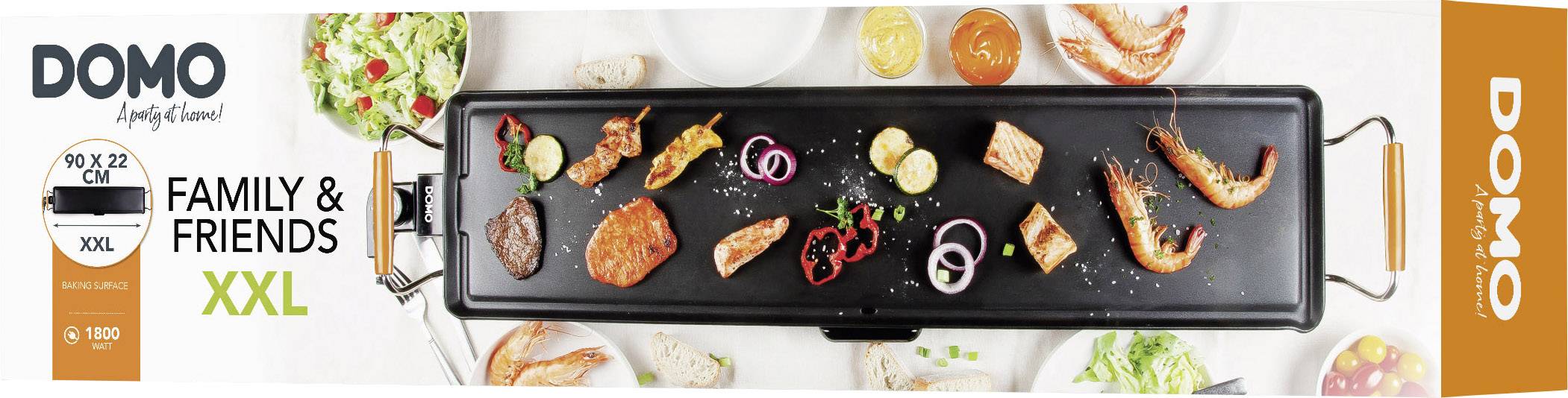 DOMO DO8306TP Elektro Teppan Yaki Tischgrill Schwarz