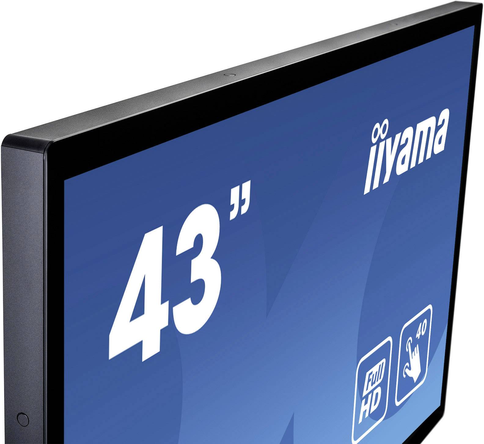 Iiyama Prolite T4361MSC Touchscreen-Monitor 109.2 cm (43 Zoll) 1920 x 1080 Pixel 16:9 8 ms HDMI®, DVI, DisplayPort, VGA AMVA3-LED