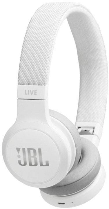 JBL Live 400BT On Ear Kopfhörer Bluetooth® Weiß Headset, Klang-Personalisierung, Lautstärkeregelung