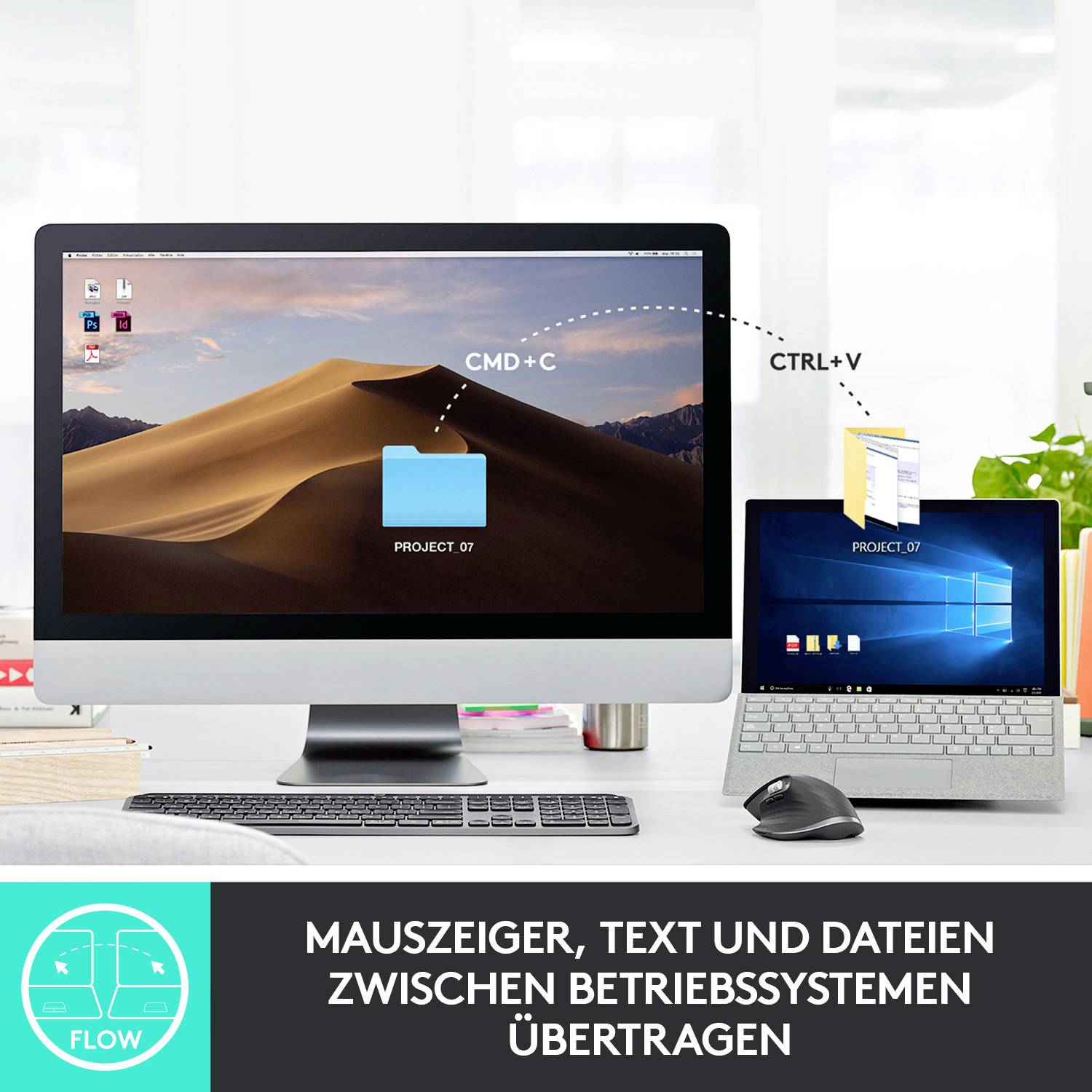 Logitech MX Master 3 Advanced Ergonomische Maus Bluetooth®, Funk Laser Graphit 7 Tasten 4000 dpi Wiederaufladbar, Intelligentes Scrollrad, Daumenr
