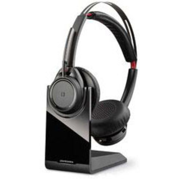 Plantronics Voyager Focus UC Telefon On Ear Headset Bluetooth® Stereo Schwarz Noise Cancelling Mikr