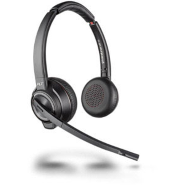 Plantronics W8220 USB binaural ANC Telefon On Ear Headset Bluetooth®, DECT Stereo Schwarz Noise Can