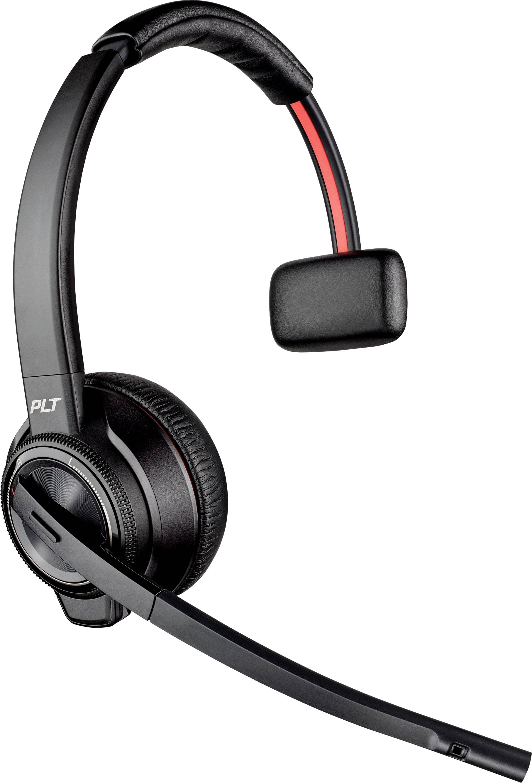 Plantronics Savi W8210 On Ear Headset Bluetooth®, DECT Mono Schwarz Noise Cancelling Mikrofon-Stummschaltung Telefon