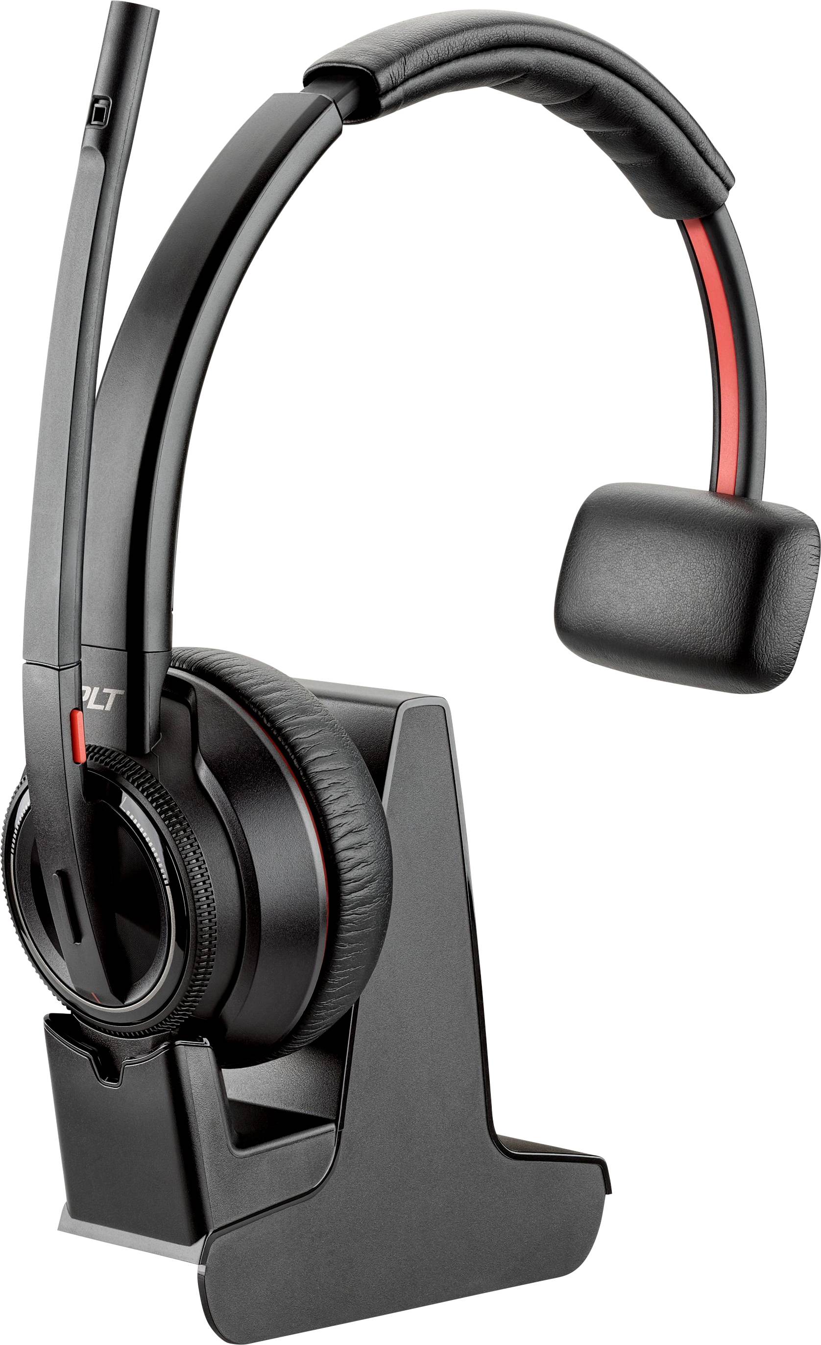 Plantronics Savi W8210 On Ear Headset Bluetooth®, DECT Mono Schwarz Noise Cancelling Mikrofon-Stummschaltung Telefon
