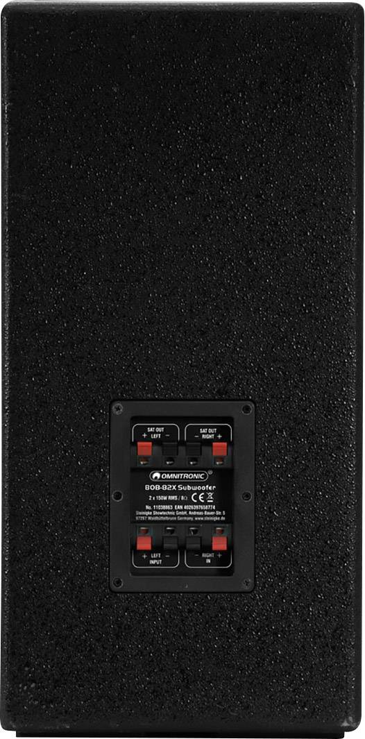 Omnitronic BOB-82X Passiver PA Subwoofer 20.32 cm 8 Zoll 300 W 1 St.