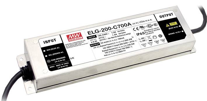 MEAN WELL ELG-200-C1400B-3Y LED-Treiber Konstantstrom 198.9 W 1400 mA 71 - 142 V/DC 3 in 1 Dimmer F