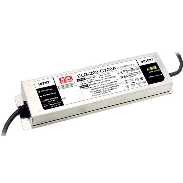 Mean Well ELG-200-C1400B-3Y LED-Treiber Konstantstrom 198.9W 1400mA 71 - 142 V/DC 3 in 1 Dimmer Funktion, dimmbar, Montage auf