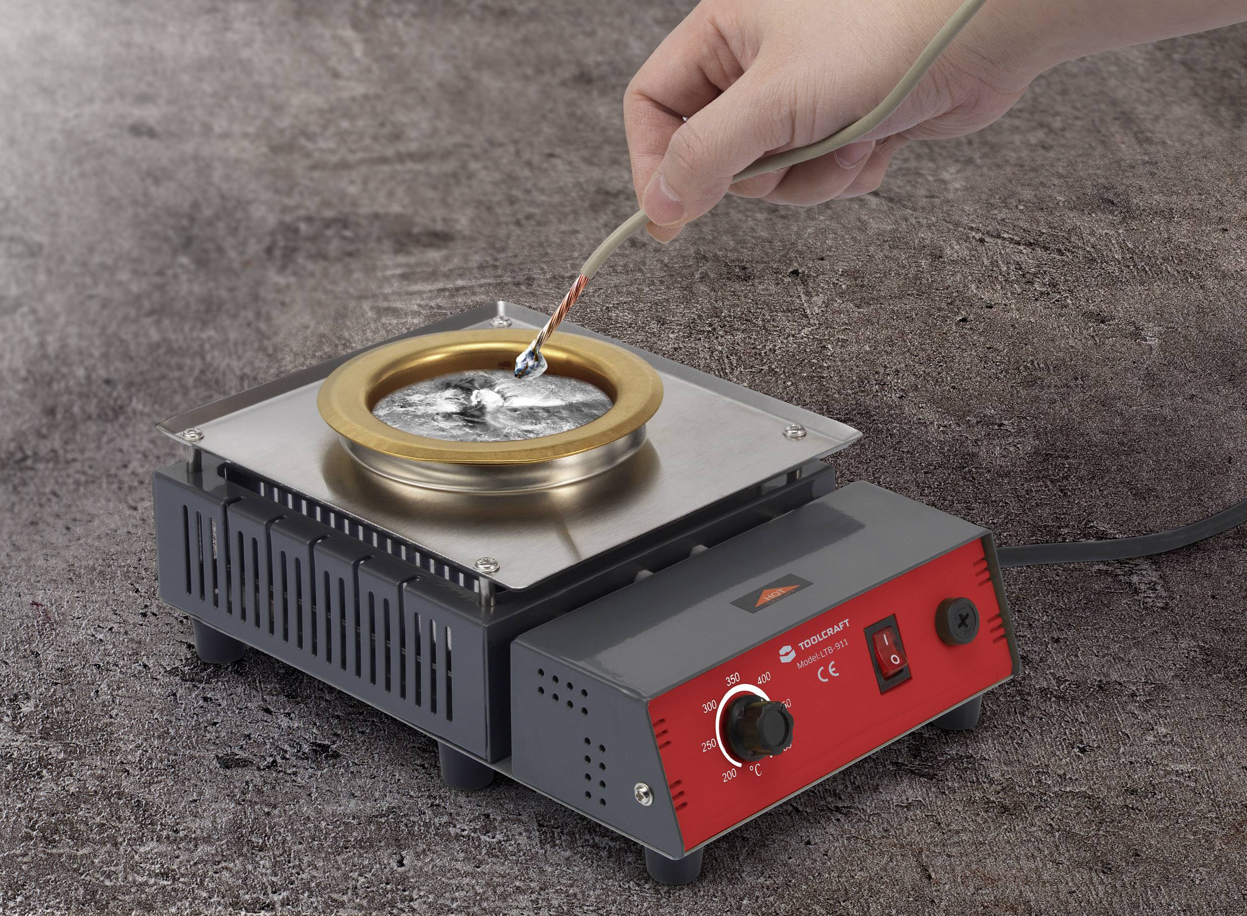 TOOLCRAFT LTB-911A Lötbad 300W 480°C Lot-Menge 1350g