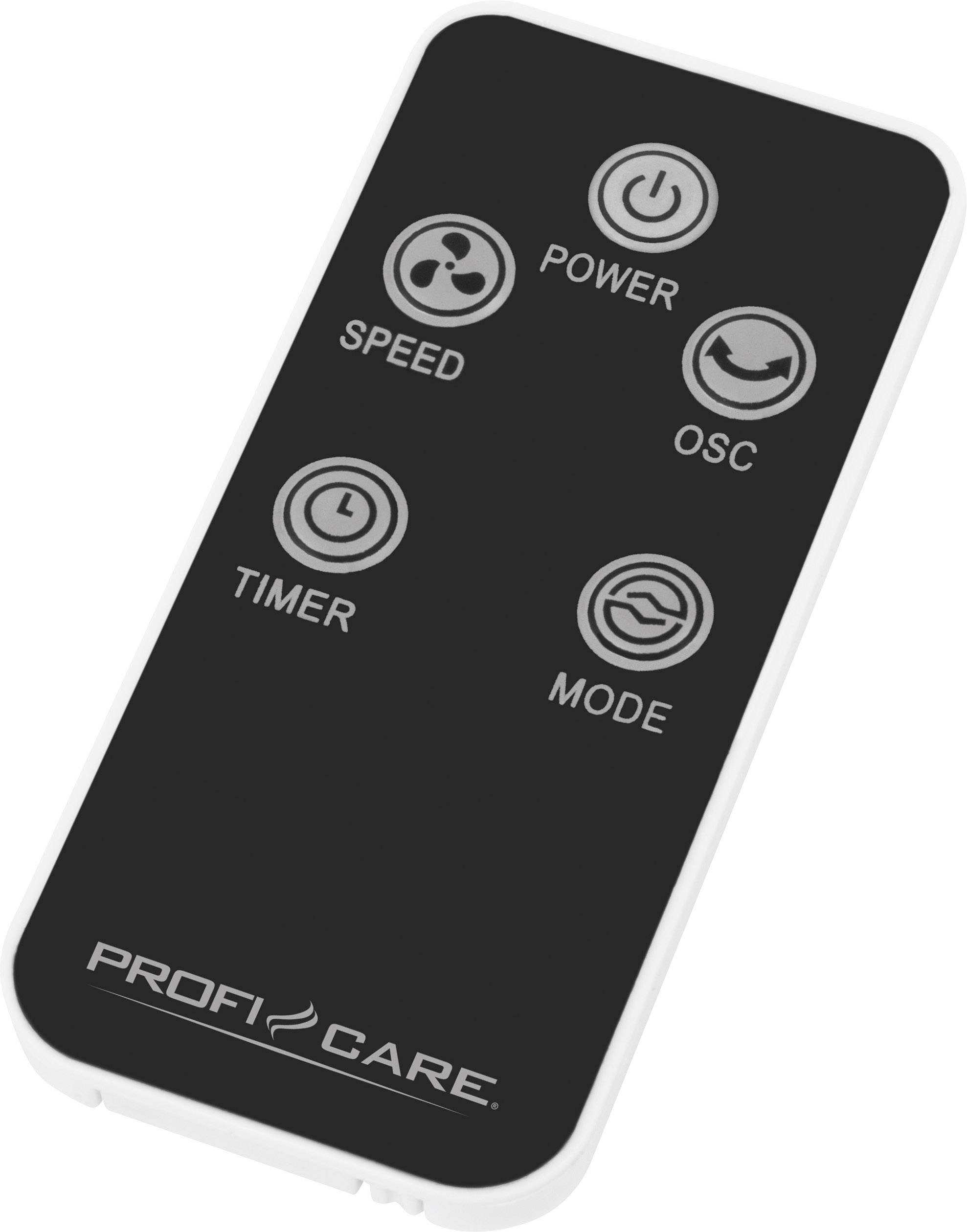 Profi-Care PC-TVL 3068 Turmventilator 50 W (L x B x H) 340 x 340 x 1050 mm Schwarz, Edelstahl Oszillierend, mit Fernbedienung, LED-Display