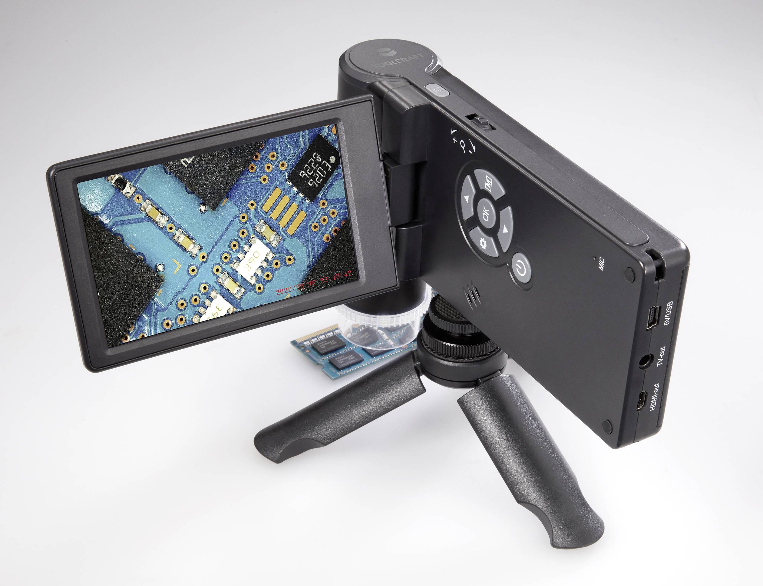 TOOLCRAFT Mikroskop-Kamera mit Monitor 12 Megapixel 300 x Digitale Vergrößerung (max.): 4 x