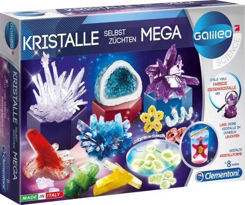 Clementoni 59130 Galileo - Kristalle selbst züchten - Mega Maker Kit ab 8 Jahre