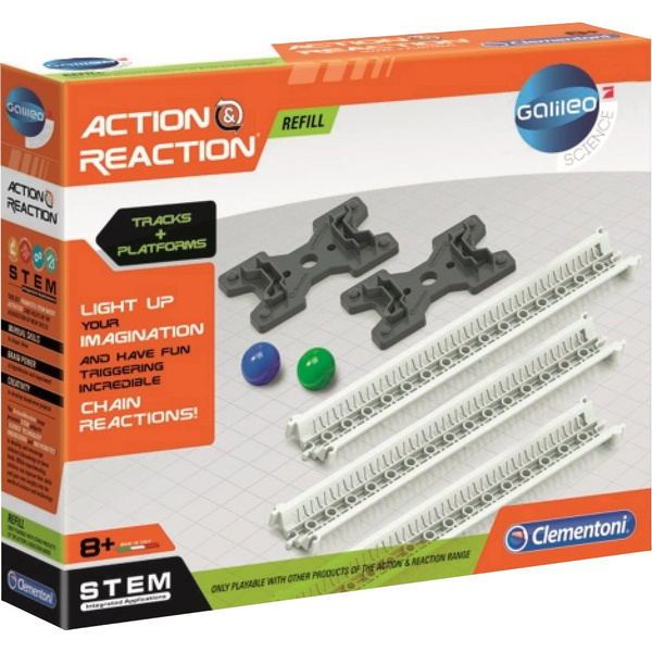 Clementoni Action & Reaction - Schienen und Rampen 19117 Konstruktions-Set