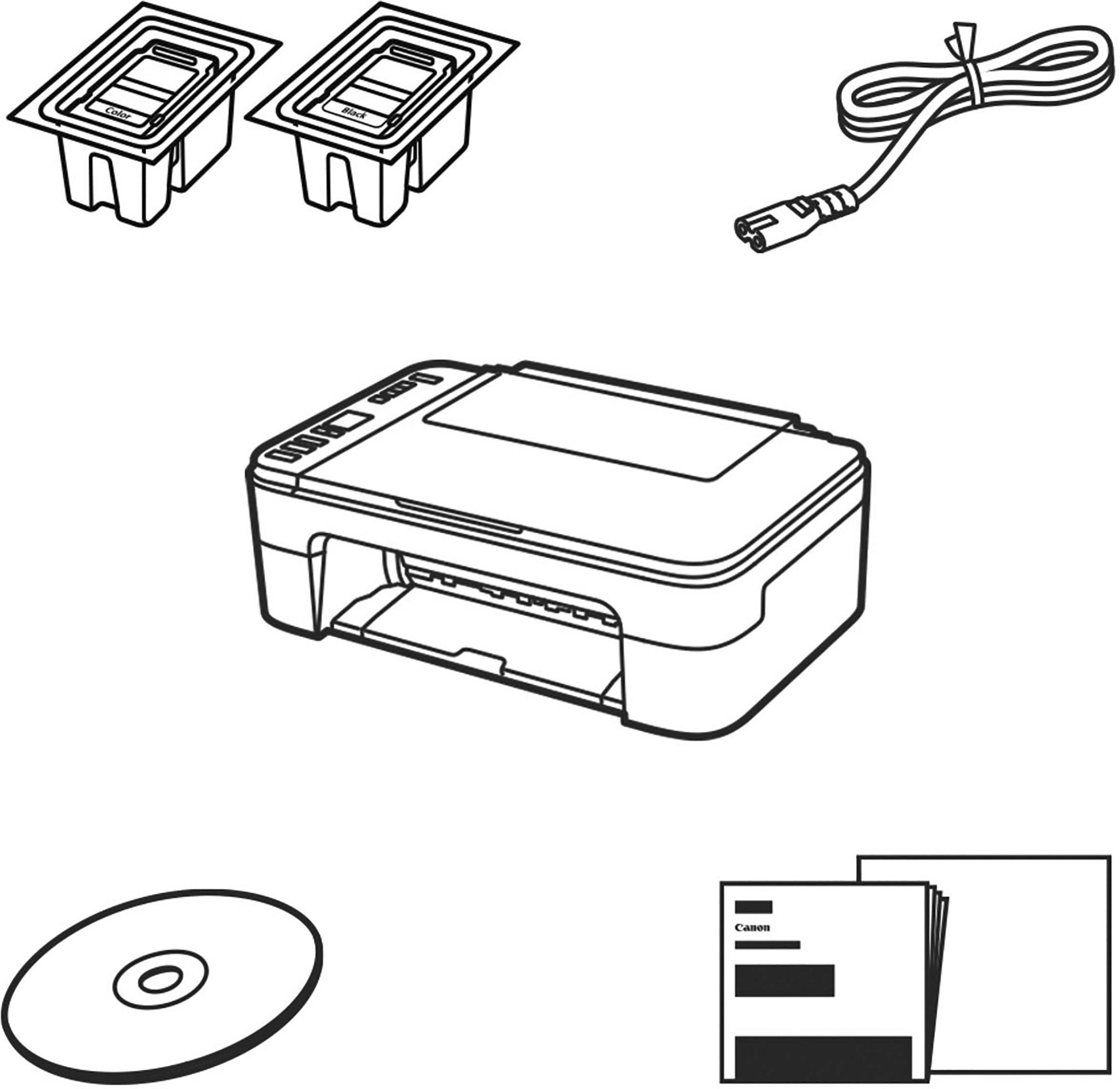 Canon PIXMA TS3350 Multifunktionsdrucker Tintenstrahl Farbe A4 Drucker, Scanner, Kopierer WLAN