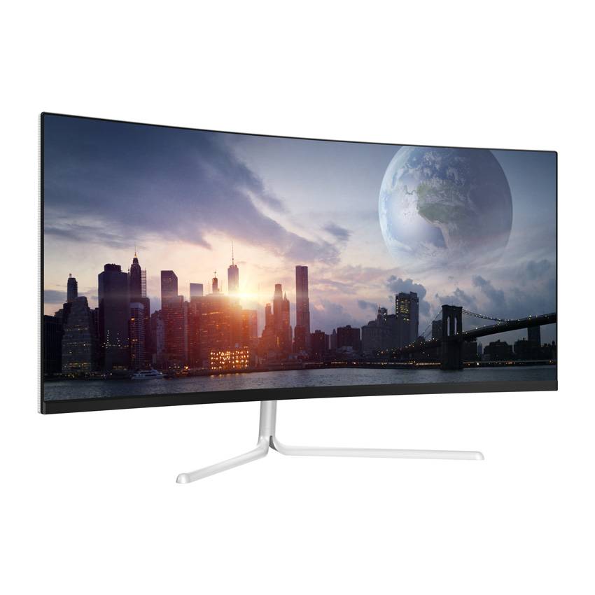 LC Power LC-M34-UWQHD-100-C-V2 Gaming Monitor 86.4 cm (34 Zoll) EEK G (A - G) 3440 x 1440 Pixel UWQHD 4 ms HDMI®, DisplayPort VA LCD