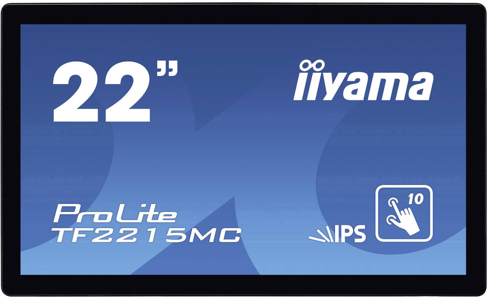 22-Zoll-Touchscreen-Monitor von Iiyama, Modell ProLite TF2215MC, mit IPS-Technologie und 10-Punkt-Touch-Unterstützung.