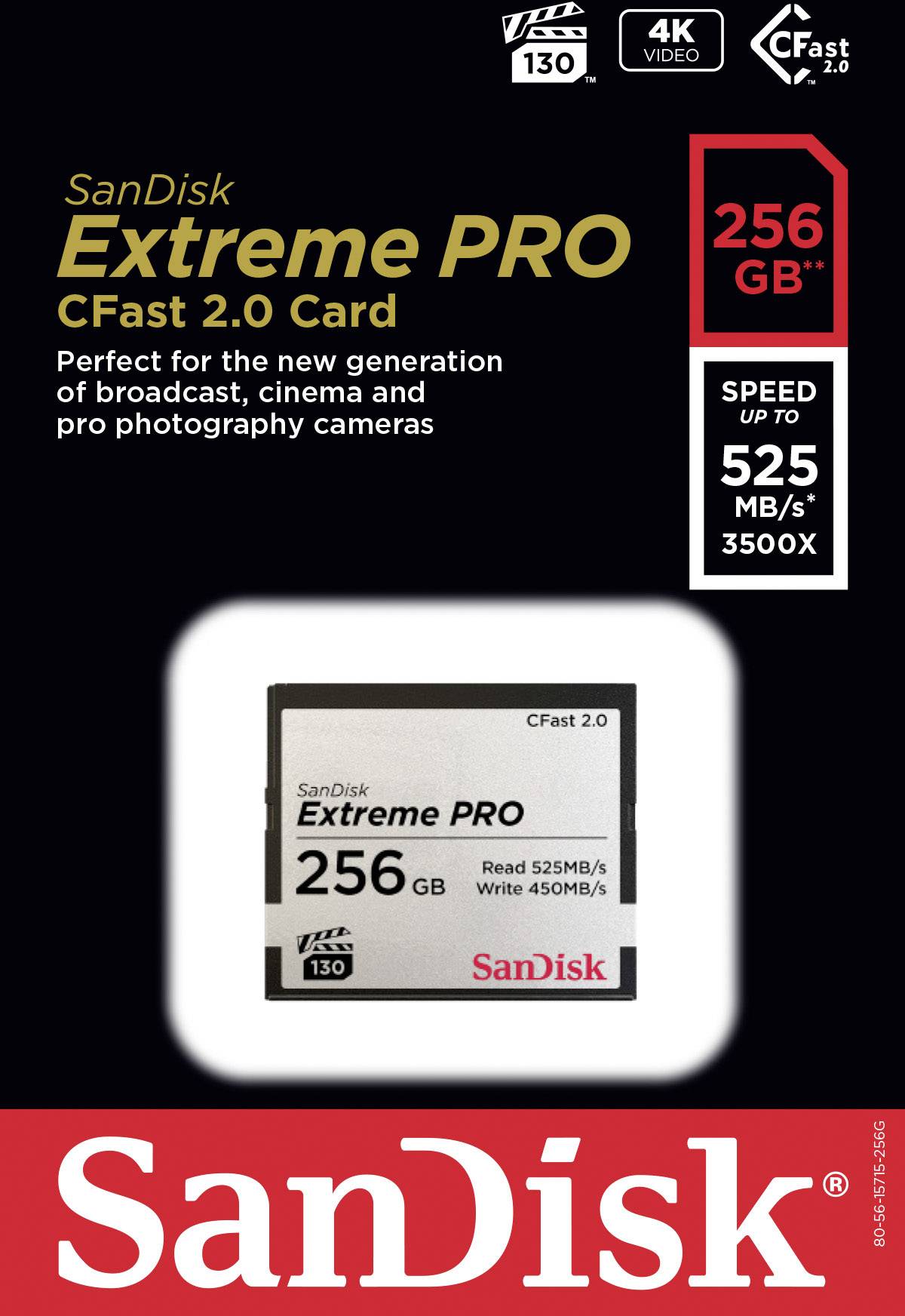 SanDisk Extreme PRO® CFast-Karte 256GB