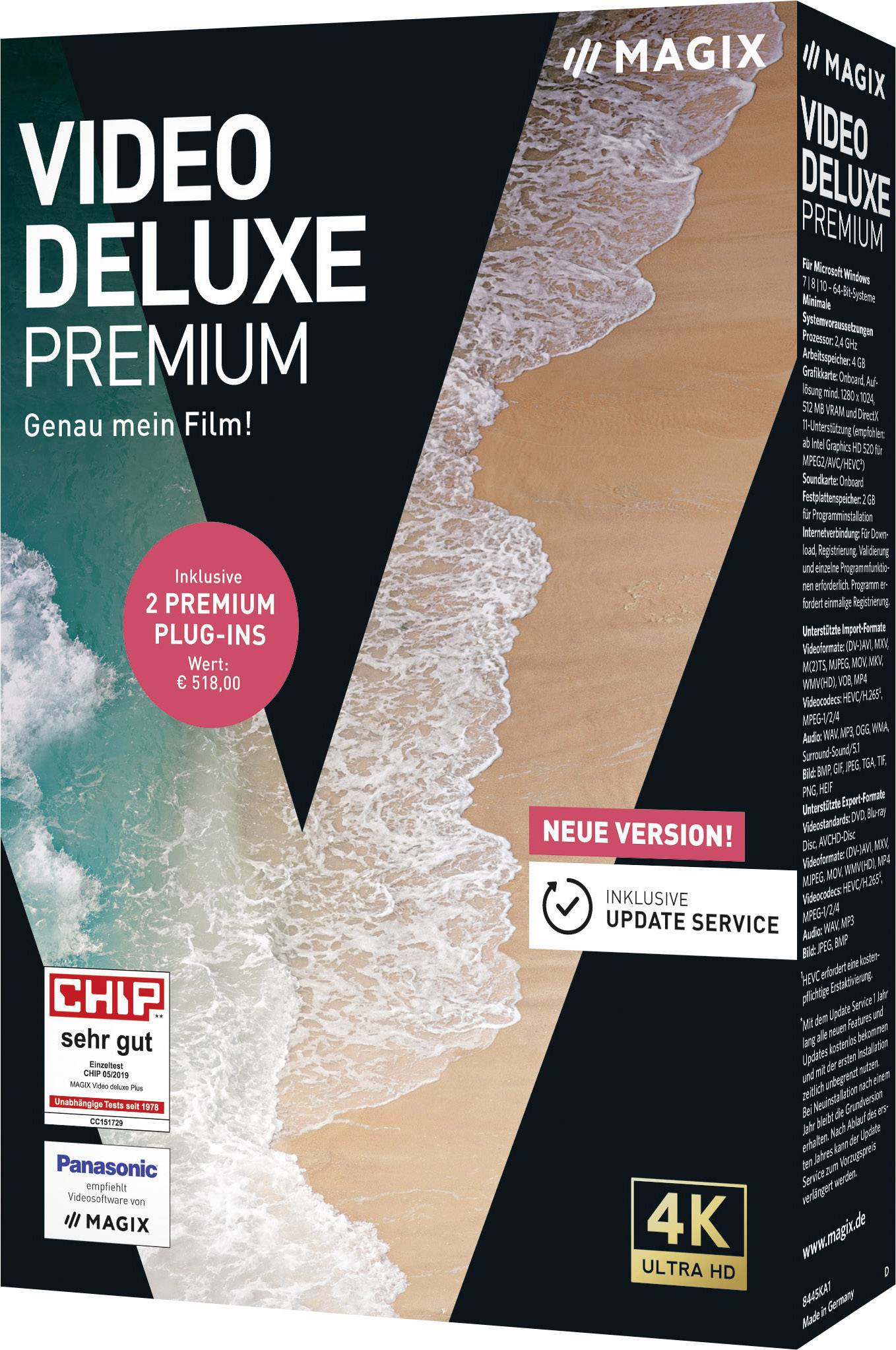 Magix Video deluxe Premium Vollversion, 1 Lizenz Windows Videobearbeitung