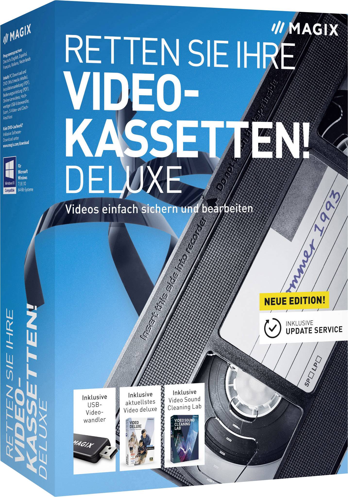 Magix Retten Sie Ihre Videokassetten deluxe Vollversion, 1 Lizenz Windows Digitalisierungs-Software