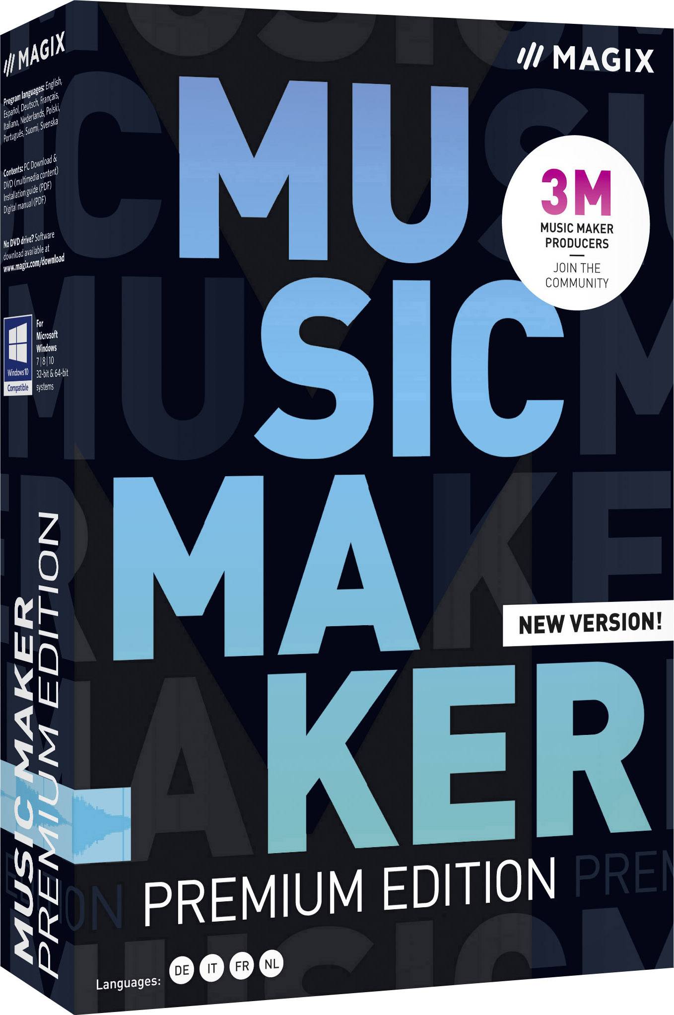 Magix Music Maker Premium Edition Vollversion, 1 Lizenz Windows Musik-Software